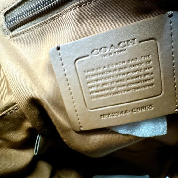 Coach C9865 Sullivan Pack In Blocked Signature Canvas IN Khaki Charcoal - Picture 7 of 8